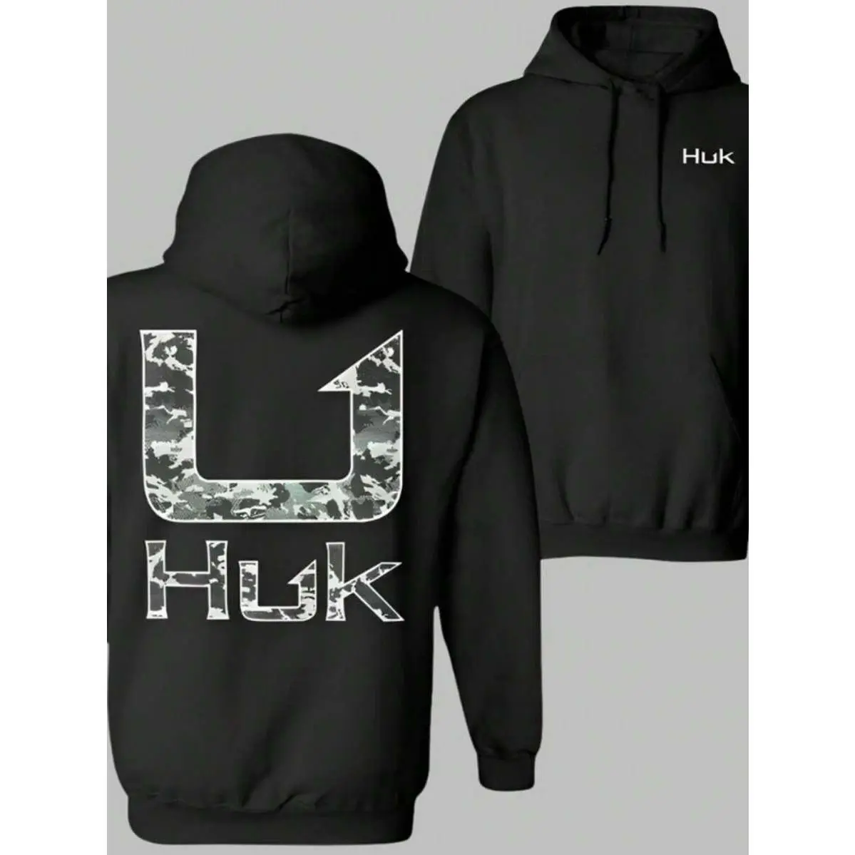 Huk Fishing Hoodies - High-Performance Outdoor Clothing, Camouflage Pattern Sweatshirts, Underwater Fishing Gear, Coastal Lifestyle Hoodies, Angler Apparel, Unisex Fishing Hoodies