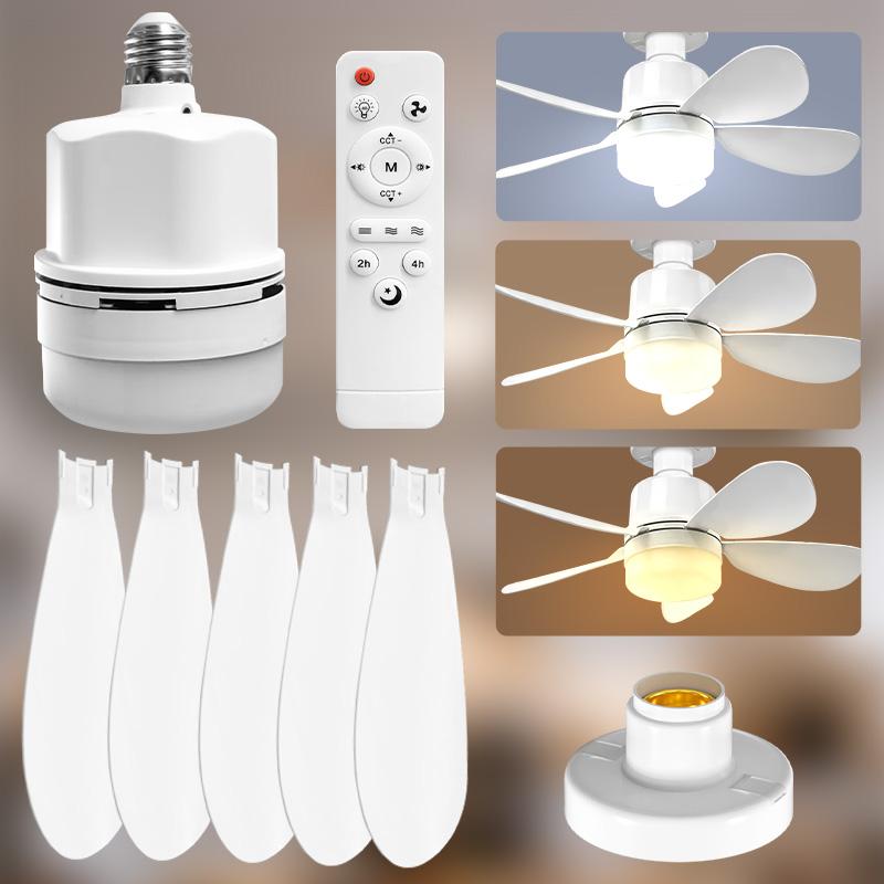 1pc Ceiling Fan Light with Remote Control, Dimmable LED Ceiling Fan with Remote Control, Adjustable Wind Speed, 3-Color Temperature (Cool, Warm, Natural), suitable for bedrooms, kitchens, and living rooms, and is dimmable, Dimmable Warm White