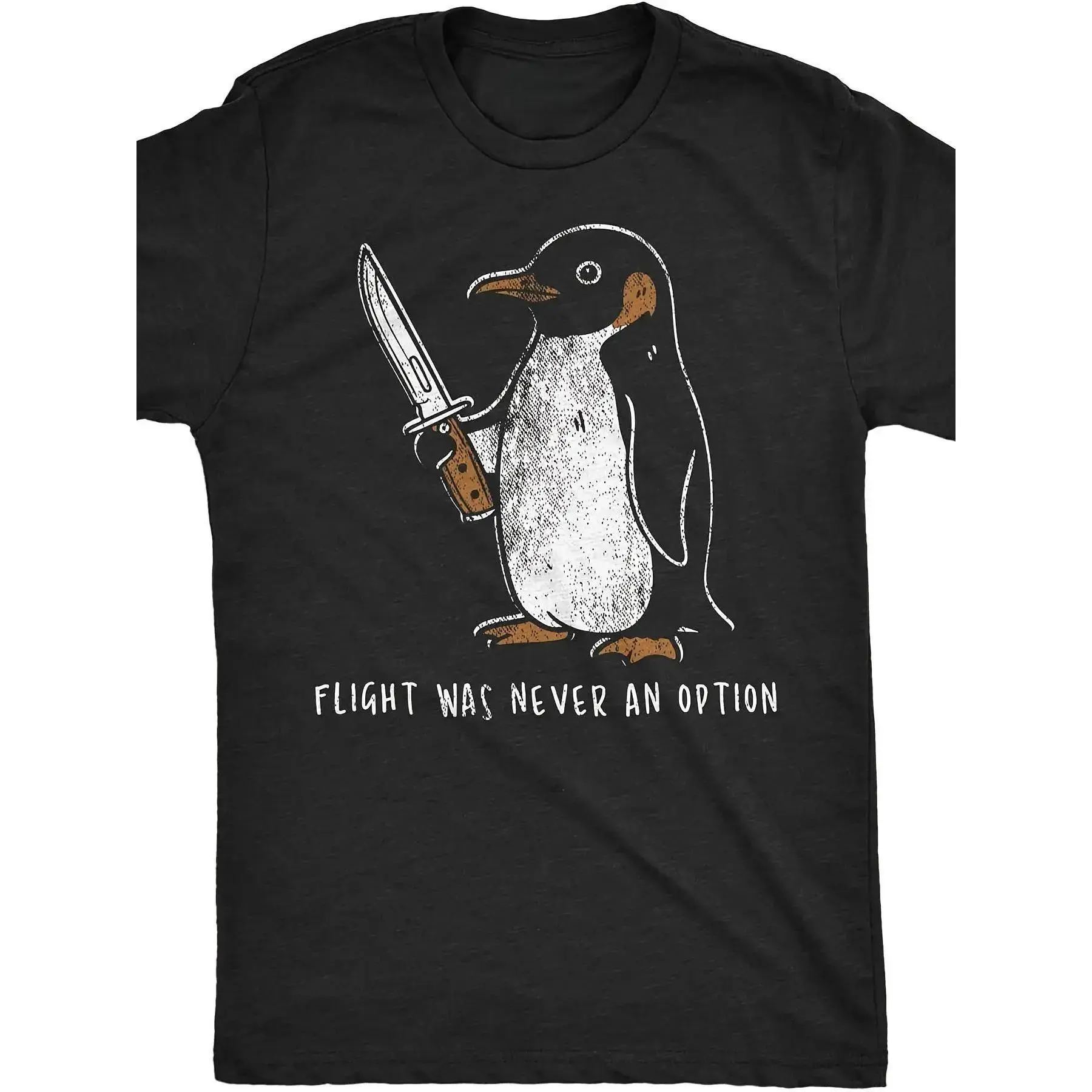 Men's Sarcastic Cartoon Penguin Graphic Novelty Tee - Crew Neck, Short Sleeve, Classic Fit, Lightweight, Breathable, Soft, Spring Fall Summer Essential, Unique Birthday Gift for Men, Relaxed Fit, Casual