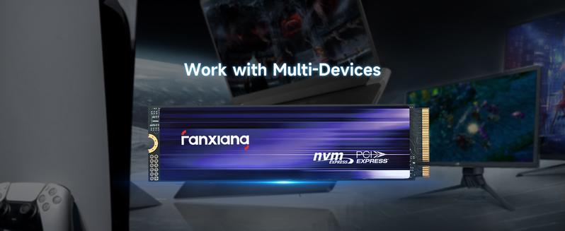 FANXIANG S880 1TB NVMe SSD, PCIe 4.0 M.2 2280 for PS5/Gaming/Computing, Internal Solid State Drive, Sequential Read/Write Speeds Up to 7300/7100MB/s