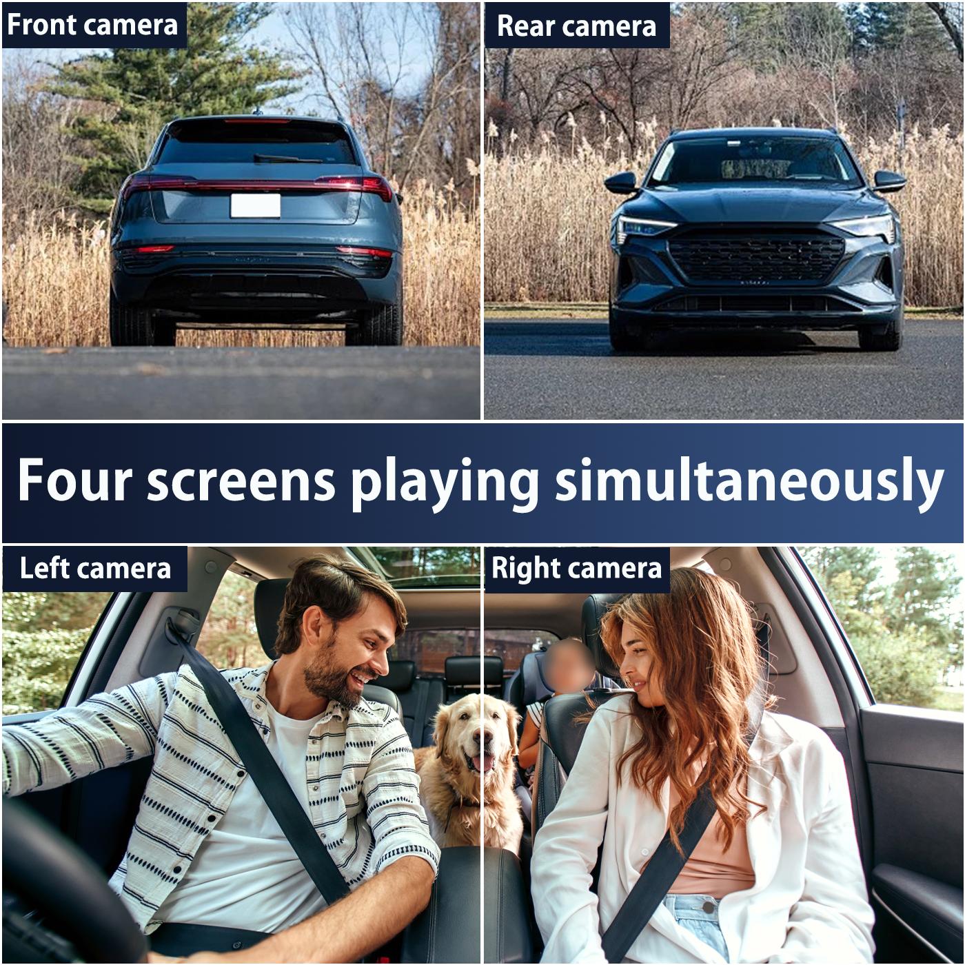 4 Channel Car Dash Cam,1080P Car DVR with 64GB Memory Card,Car Video Surveillance with Night Vision,24/7Parking Mode Car DVR Hd Screen Front Rear Left And Right dashcam 4 Channel Car Dash Cam,1080P Car DVR with 64GB Memory Card,Car Video Surveillance with Night Vision,24/7Parking Mode Car DVR Hd Screen Front Rear Left And Right dashcam