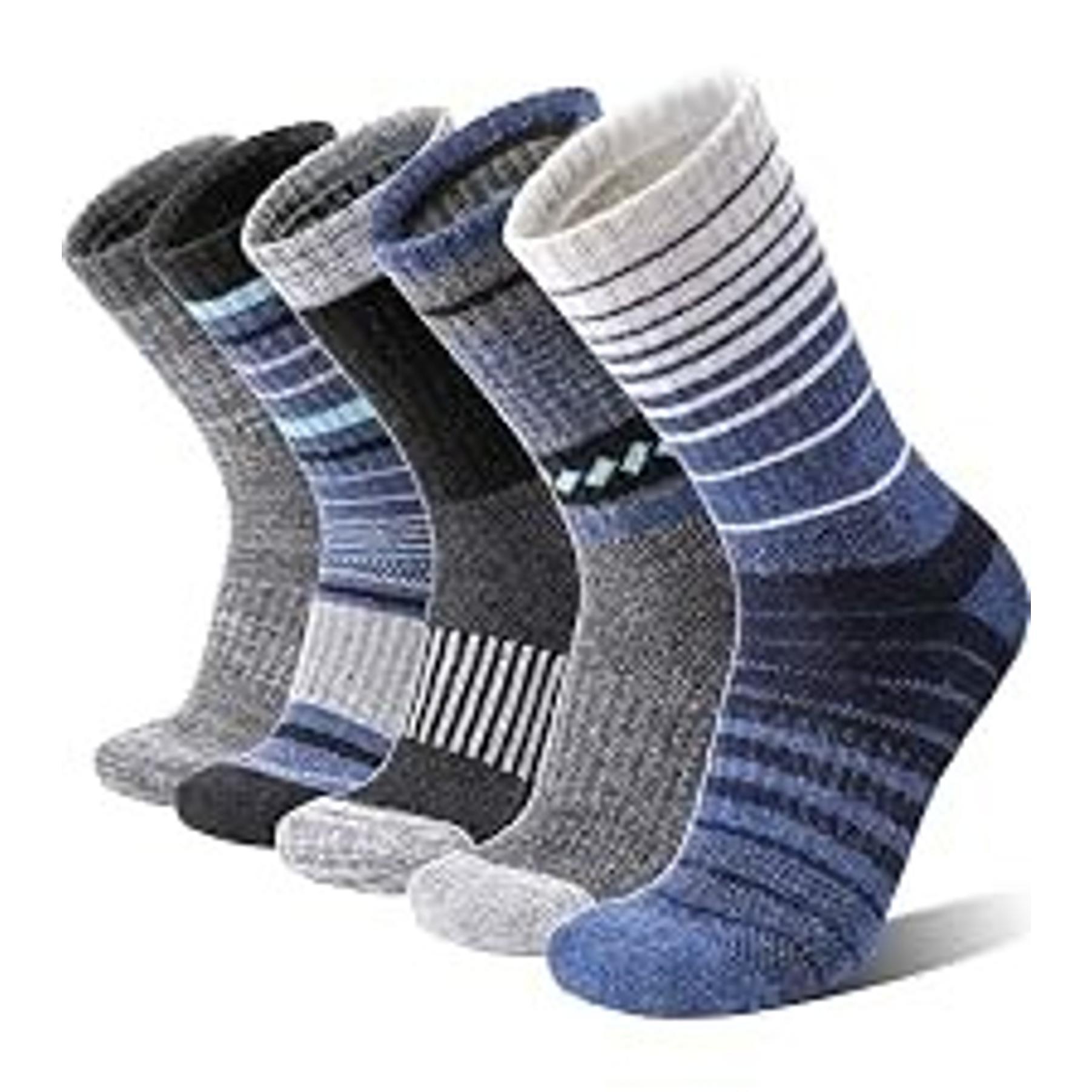 6 Pairs Merino Wool Ankle Hiking Running Socks Compression Support Thick Athletic Low Cut Socks for Women Men