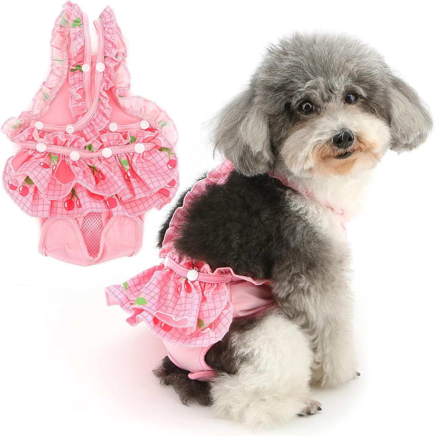 Small female dog diaper, adjustable straps, reusable puppy hygienic diaper underwear, suitable for dogs in heat such as Chihuahuas, Yorkies, etc.