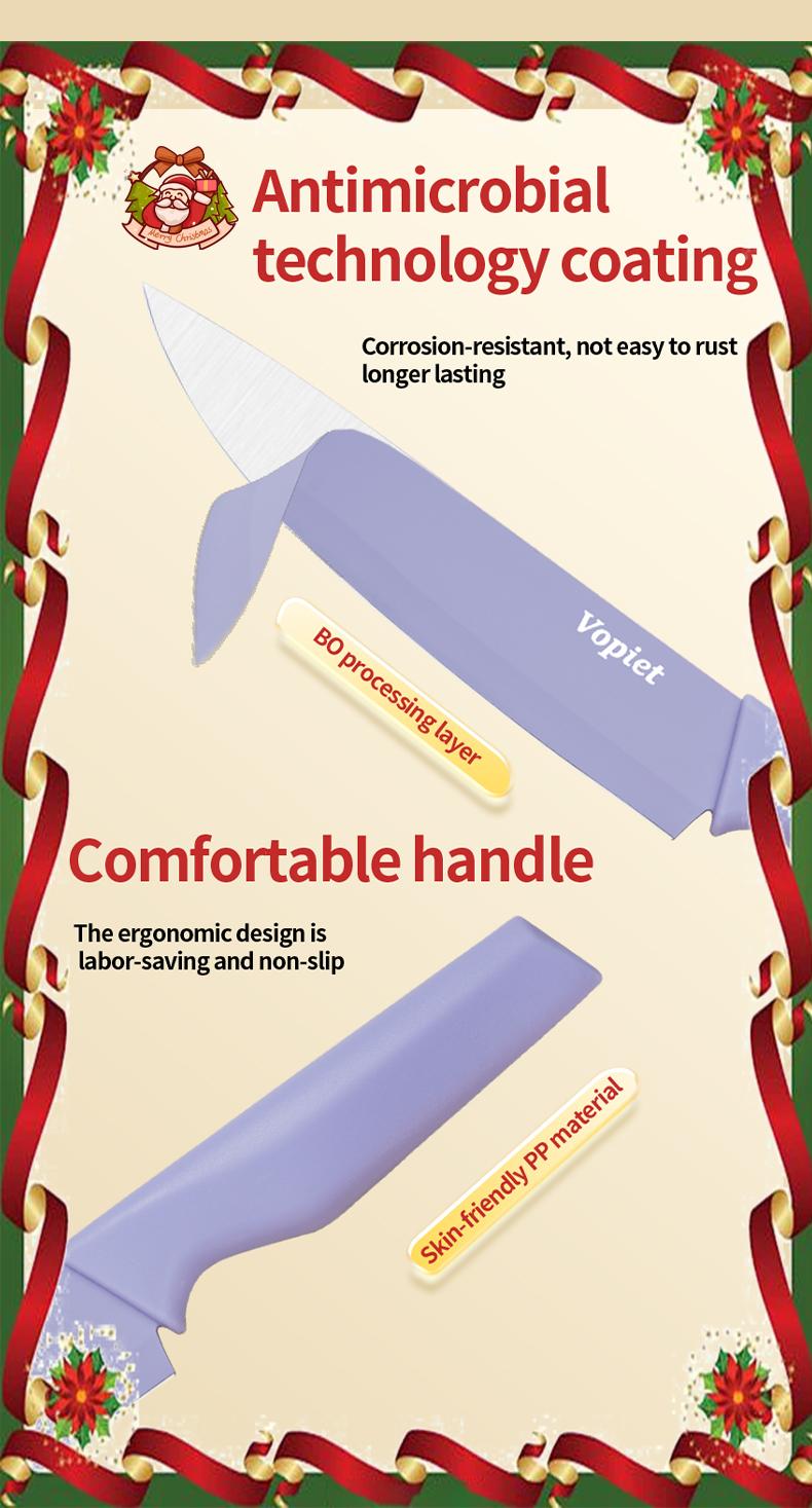 5 Pieces, Kitchen Knife Set, Meat Cleaver, Chef's Knife, Bread Knife, Fruit Knife, ANew Year's Gift Cooking Utensils Cutting Modern Block Home