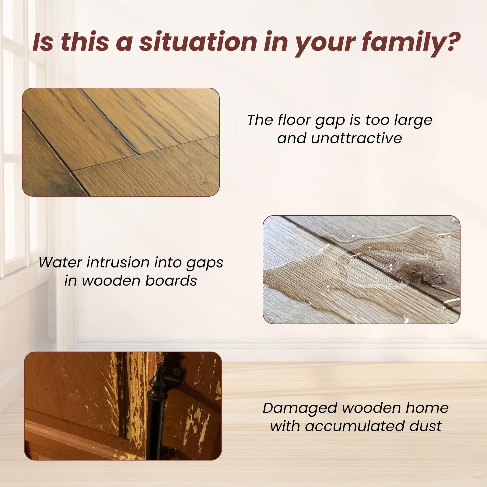 JAYSUING Wood Floor Gap Filler 100g, Water-Based Wooden Floor Repair Sealant, Anti-Dust Gap Filling Paste for Wood Floor Gaps