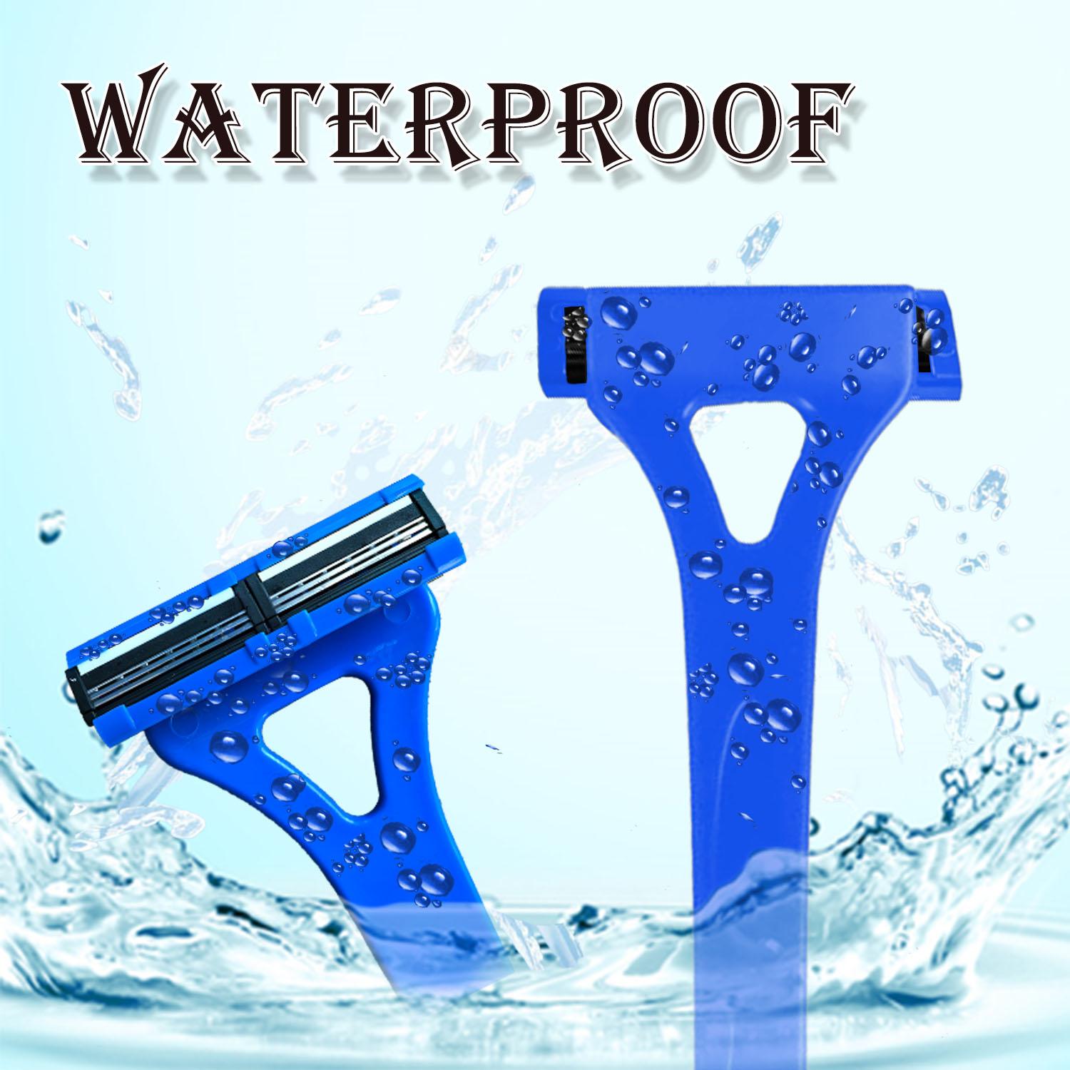 Back Hair Shaver with Foldable Long Ergonomic Handle, Replaceable Safety Blade & Portable Razor Groomer for Men, Wet & Dry Shaving, Safety Razors
