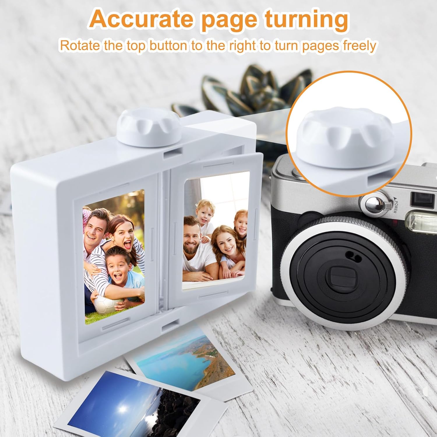 Photo Album Desktop Polaroid Rotating frames for 3x2in Mini Photos & Photocards, Rotating Flip Photo Album Desktop small picture frame for 24 Photos Family Photo Collections for Home Office Desk Photo Album Desktop Polaroid Rotating frames for 3x2in Mini Photos & Photocards, Rotating Flip Photo Album Desktop small picture frame for 24 Photos Family Photo Collections for Home Office Desk