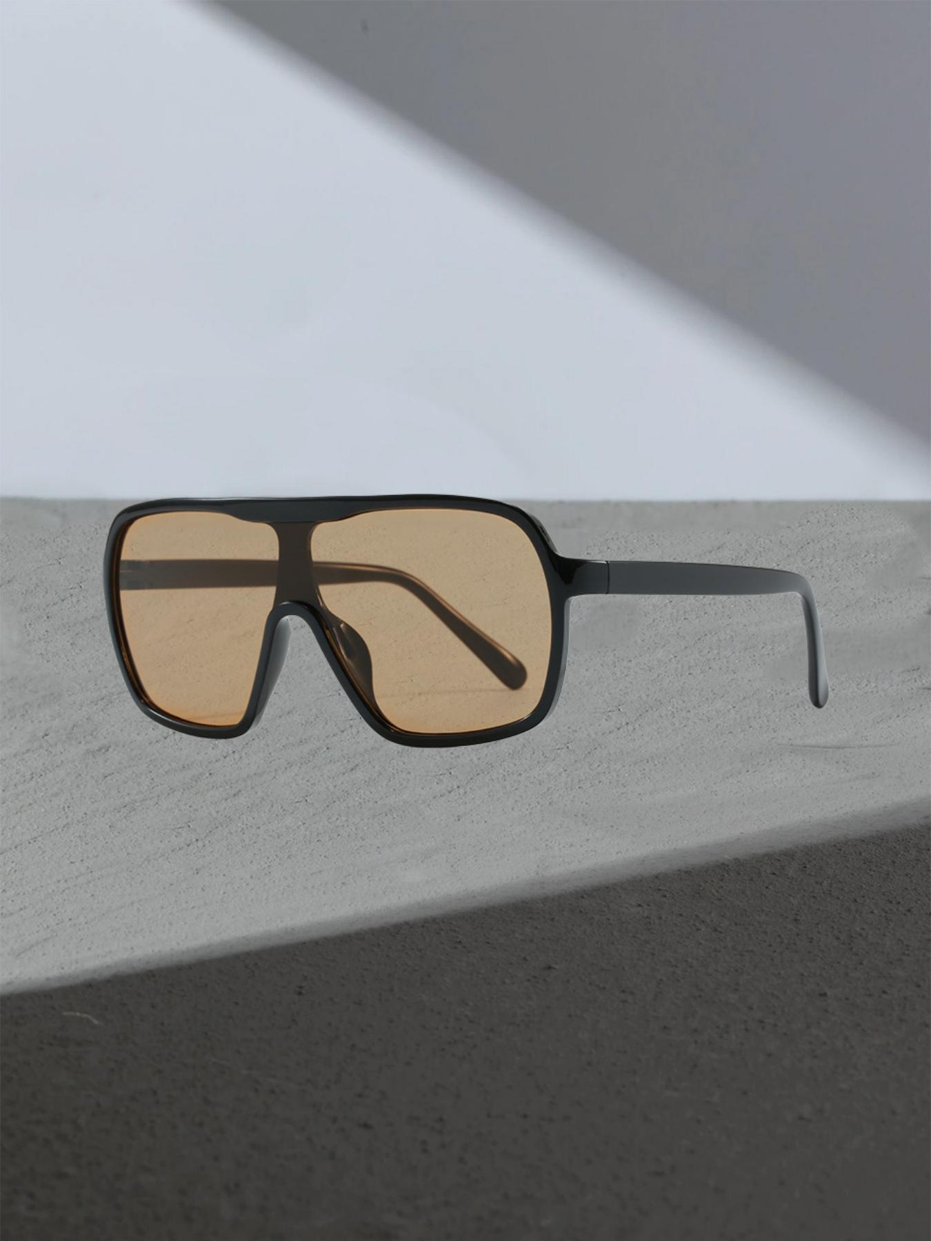 Square Frame Men's Sunglasses, Outdoor Sports Protective Glasses, Women's Cycling Sunglasses, All Seasons Casual Style