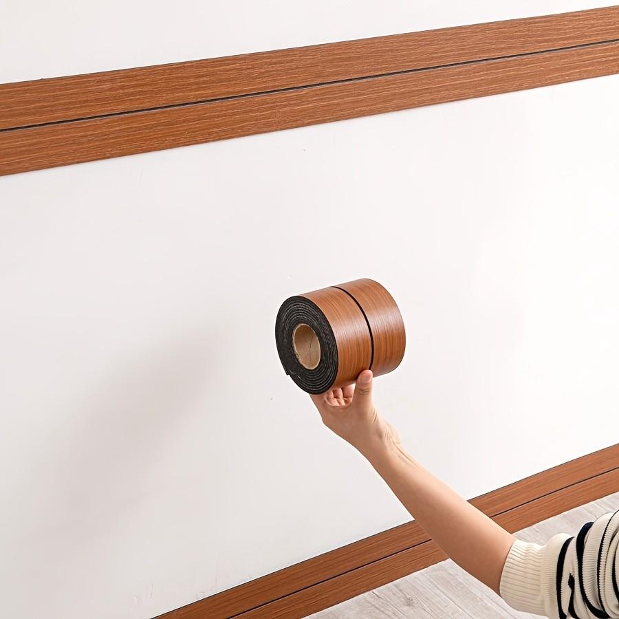Self-Adhesive Baseboard Sticker Roll, Self Adhesive PVC, Ideal for Interior Walls, Door Frames, Ceilings, Floors, Bathrooms, Shower Areas, 118.11"x3.937"