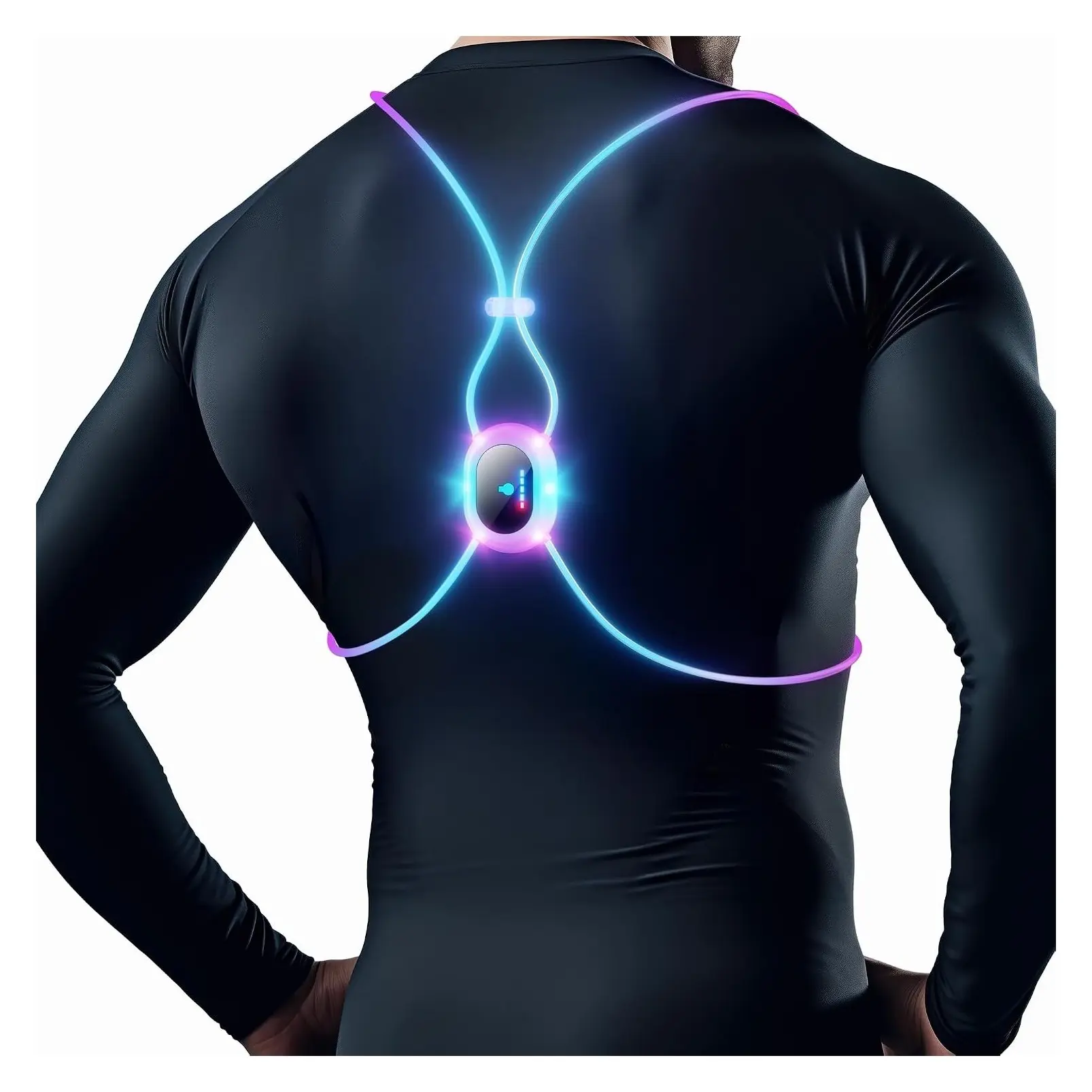 Reflective Running Vest with Lights for Runners, High Visibility Light Up Safety VestGift