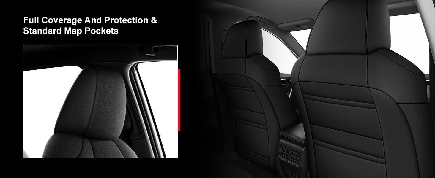 Toyota RAV4 Hybrid 2019-2025 Seat Covers - Fits LE/XLE/XLE Premium/Limited, Full Set Black Faux Leather | Easy Install,Car Seat Protector Toyota RAV4 Hybrid 2019-2025 Seat Covers - Fits LE/XLE/XLE Premium/Limited, Full Set Black Faux Leather | Easy Install,Car Seat Protector