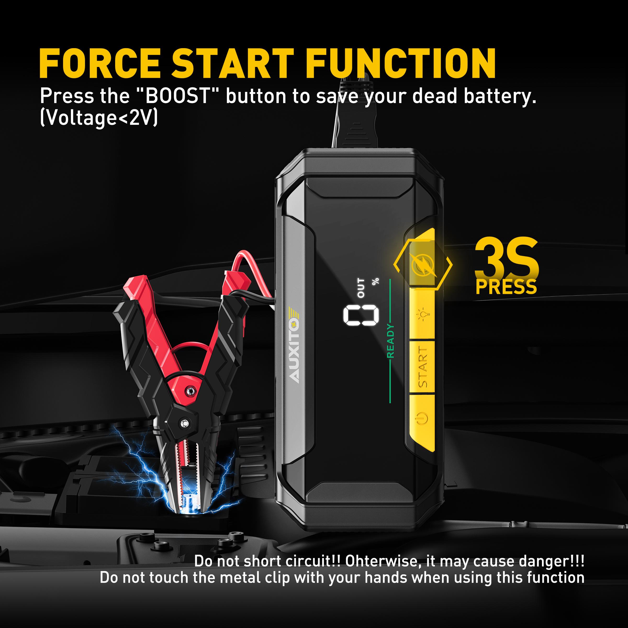 AUXITO Jump Starter 8000A Peak Jump Box(All Gas,up to 10.0L Diesel Engine) 12V Car Portable Battery Jump Starter ,Auto Battery Booster Pack,with 3-Mode Flashlight