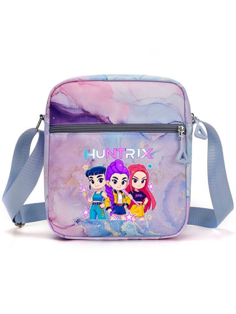 New K-Pop Demon Hunters Print Shoulder Bag, Fashion Casual Versatile Crossbody Bag, Student Bag, Daily Commute Cute Large Capacity Women's Bag, Cross Body Bags New K-Pop Demon Hunters Print Shoulder Bag, Fashion Casual Versatile Crossbody Bag, Student Bag, Daily Commute Cute Large Capacity Women's Bag, Cross Body Bags
