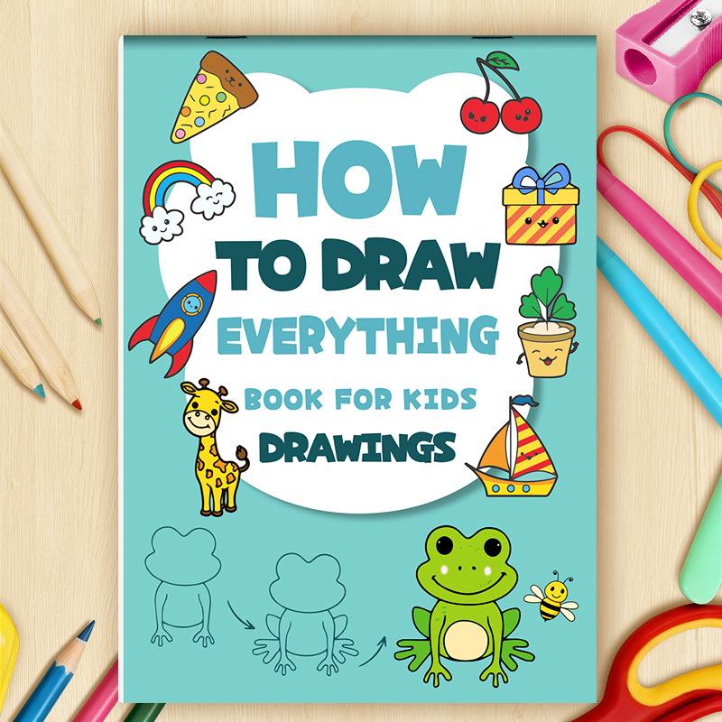 Children's Step-by-Step Drawing Book: Over 200 patterns, a drawing guide suitable for beginners, coloring and sketching tutorials, an educational art learning book using durable paper, which can be used as a holiday gift