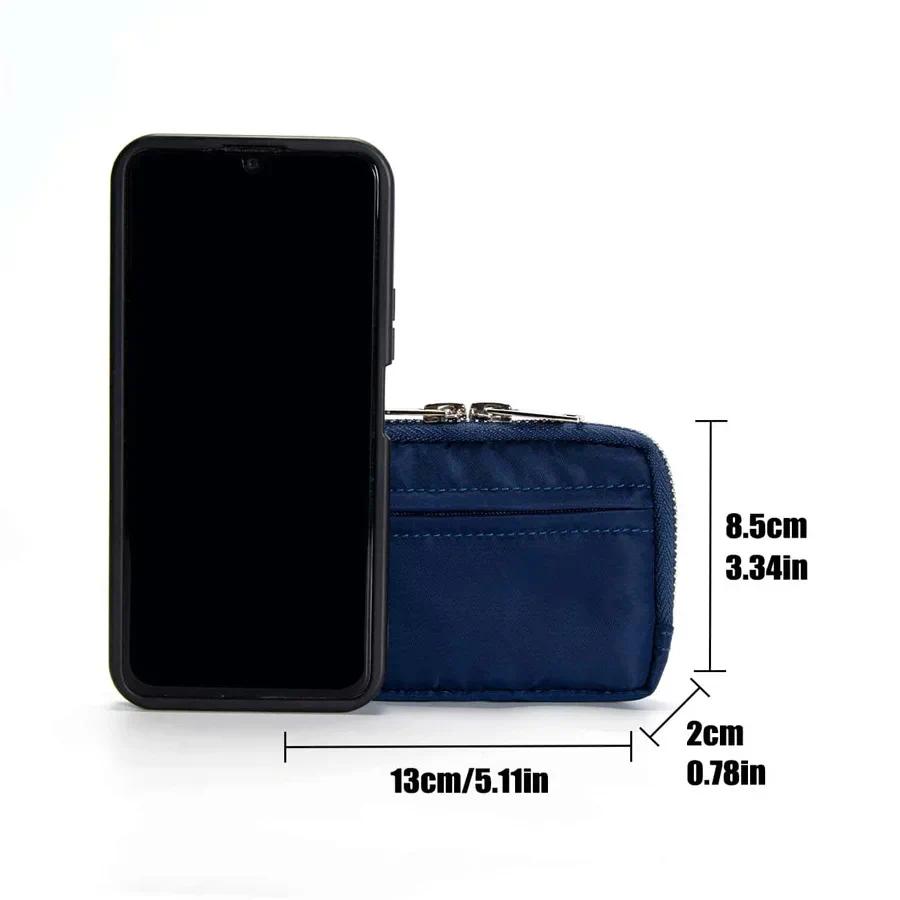 Japanese Men Wallet Earbuds Storage Bag Credit Card Holder Case for Boys Girls Journey Bank Card Organizer  Zipper Coin Purse