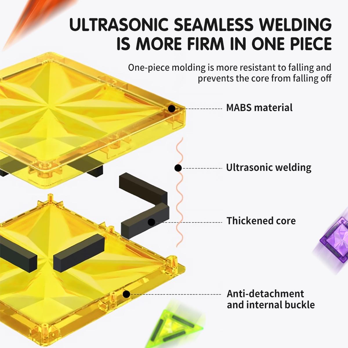 Magnetic Tiles Toy Set, 42/74/126/158 Pieces Boxed Magnetic Blocks, Birthday & Holiday Gift, Suitable for Kids Aged 3+, Magnetic Building Tiles