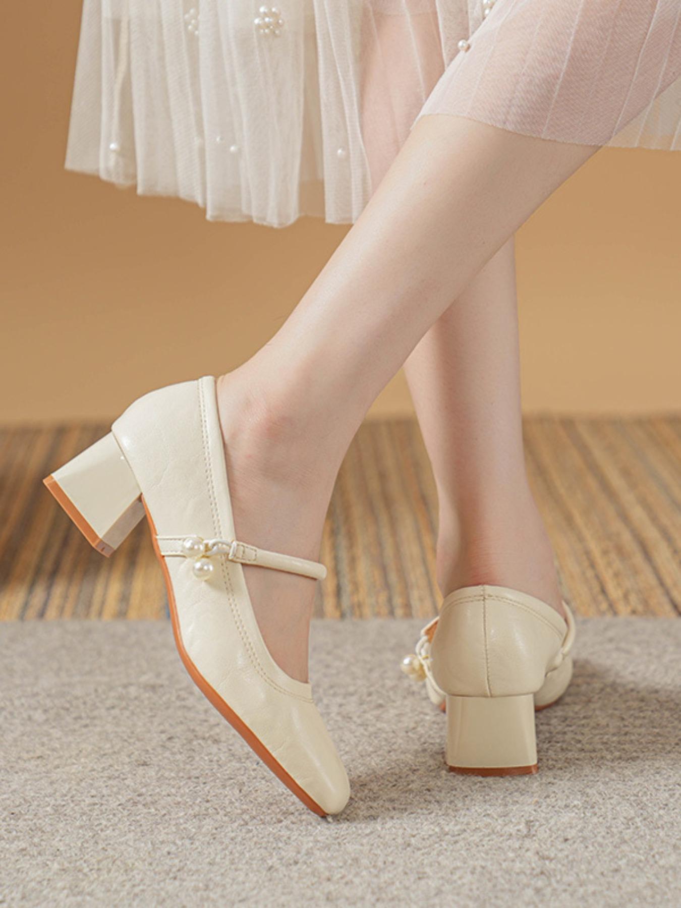 2026 French Style Women’s Comfortable Flat Shoes, Elegant Mary Jane Design with Low Heel and Rubber Sole for Work & Casual Outings, Soft and Lightweight for All-Day Wear