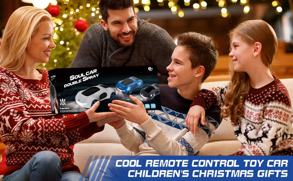 Remote Control Stunt Car with Light Spray and Music, 360° Rotation, 2.4GHz Drifting Remote Control Car Toy for Kids, Cool Birthday/Christmas Gift for 6 7 8 9 10 11 12 Year Old Boys and Girls metal  toys  crafter christ mad gifts