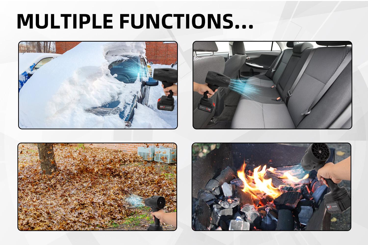 Turbo Jet Blower, Cordless Turbo Super Power Air Duster, Handheld Powerful Dryer for Car Dust Cleaning, Car Drying after Wash, Snow Removal, Outdoors BBQ, Removing Dust from Electronics Computer Keyboard Case Laptop, Perfect Present for Man Gift