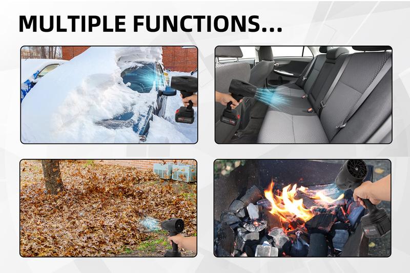 Turbo Jet Blower, Cordless Turbo Super Power Air Duster, Handheld Powerful Dryer for Car Dust Cleaning, Car Drying after Wash, Snow Removal, Outdoors BBQ, Removing Dust from Electronics Computer Keyboard Case Laptop, Perfect Present for Man Gift