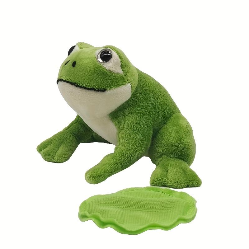 10cm Cute Green Frog Magnetic Shoulder Plush Toy, Plush Fabric Stress Relief Classic Novelty Toy, Halloween Gift for Girlfriend