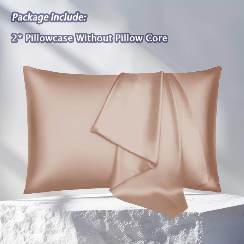 2/4-Piece Set Of Solid Color Silky Satin Pillowcases, Luxury Minimalist Style (Pillow Insert Not Included), Cool Bedroom Bedding, Enhance Your Sleep Experience, Suitable For Family Bedrooms and Dormitories Bedding Accessories