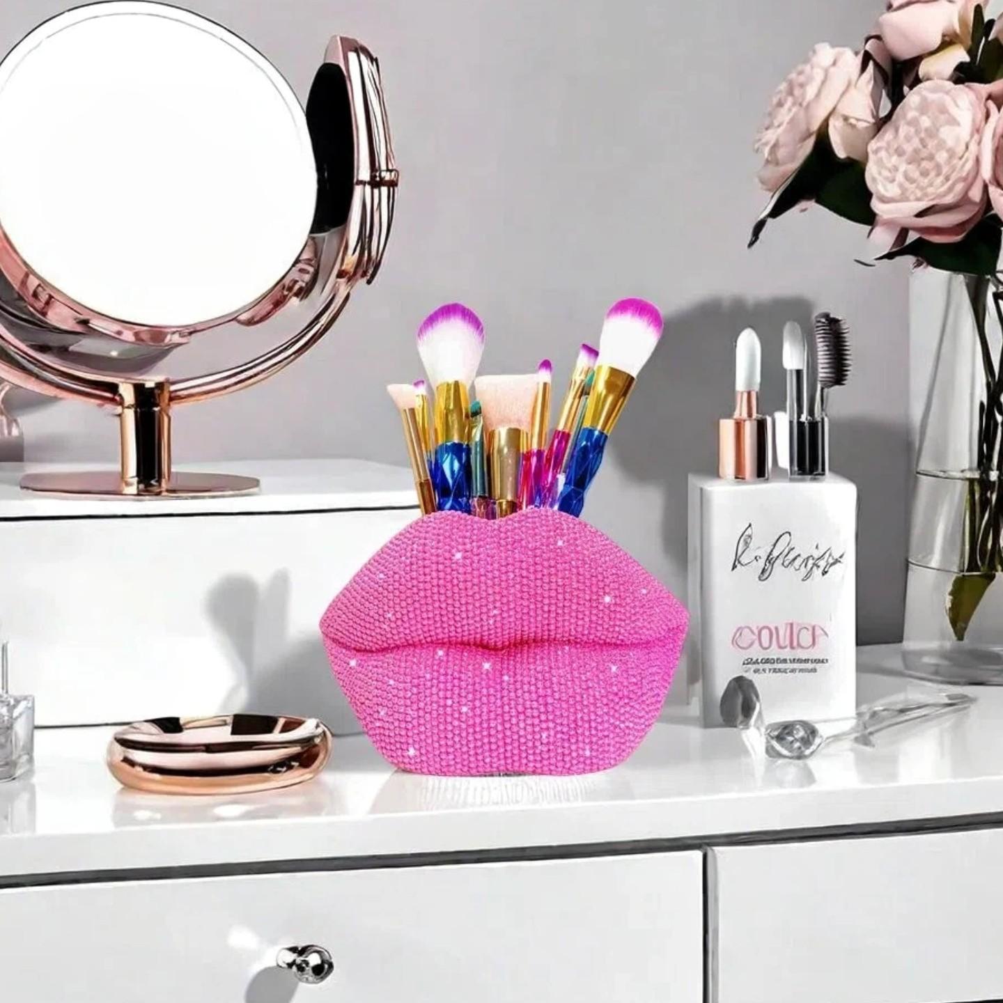 Sexy Lipstick Holder Pen Stand, Resin Craft, Vanity Makeup Brush/pen Organizer, Unique Decorative Item, Perfect Gift for Valentine's Day/birthday