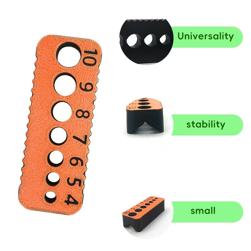 Handheld Drill Bit Guide Round Tube Clamp Steel Insert Locator Template, Precision Alignment, Heavy Duty Precision Drilling Tool, Hole Punching Jig, Durable Construction, Robust Construction