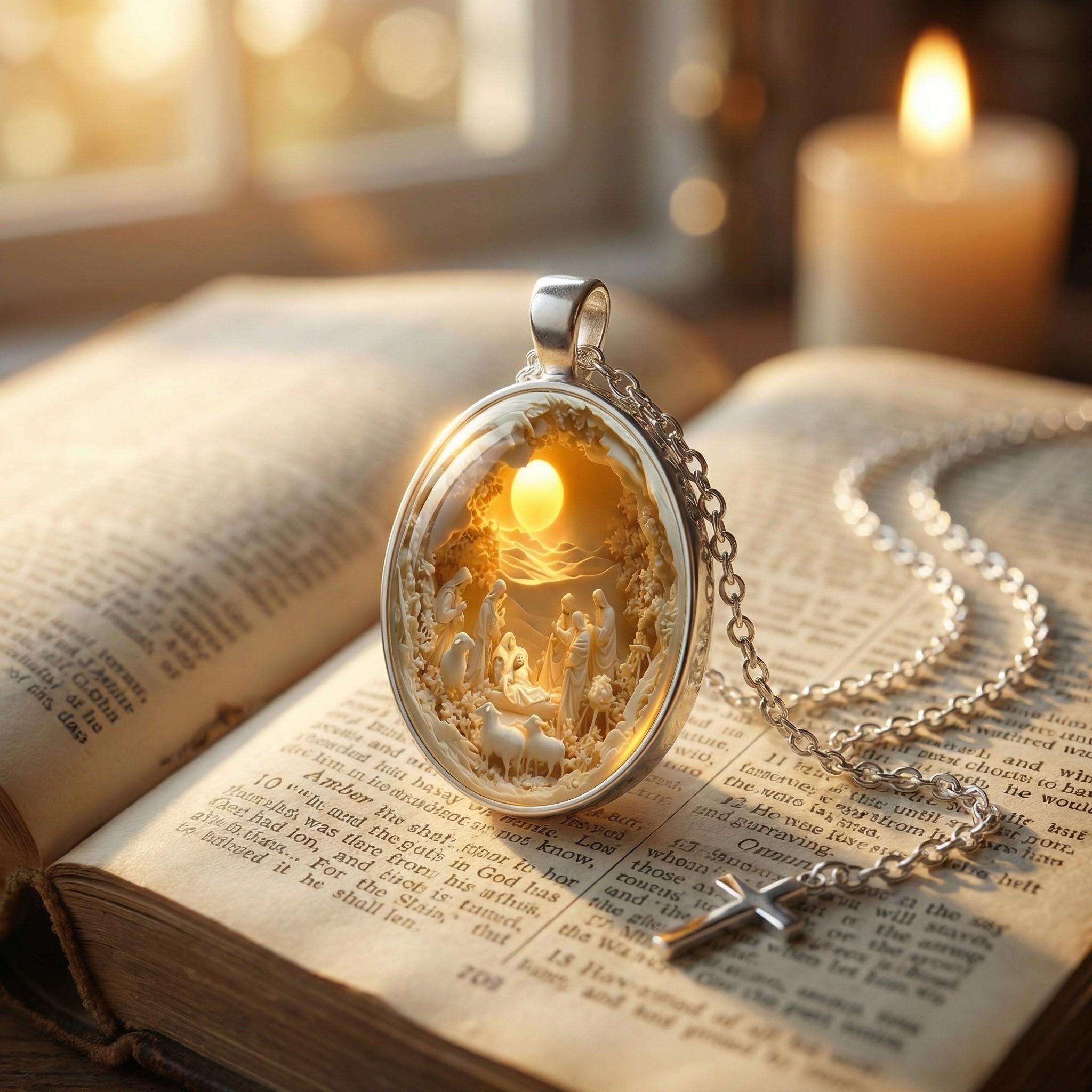 Jesus Birth Necklace for Christian Believers, Ideal for Daily Wear and Special Occasions, Perfect Gift for Faithful Followers