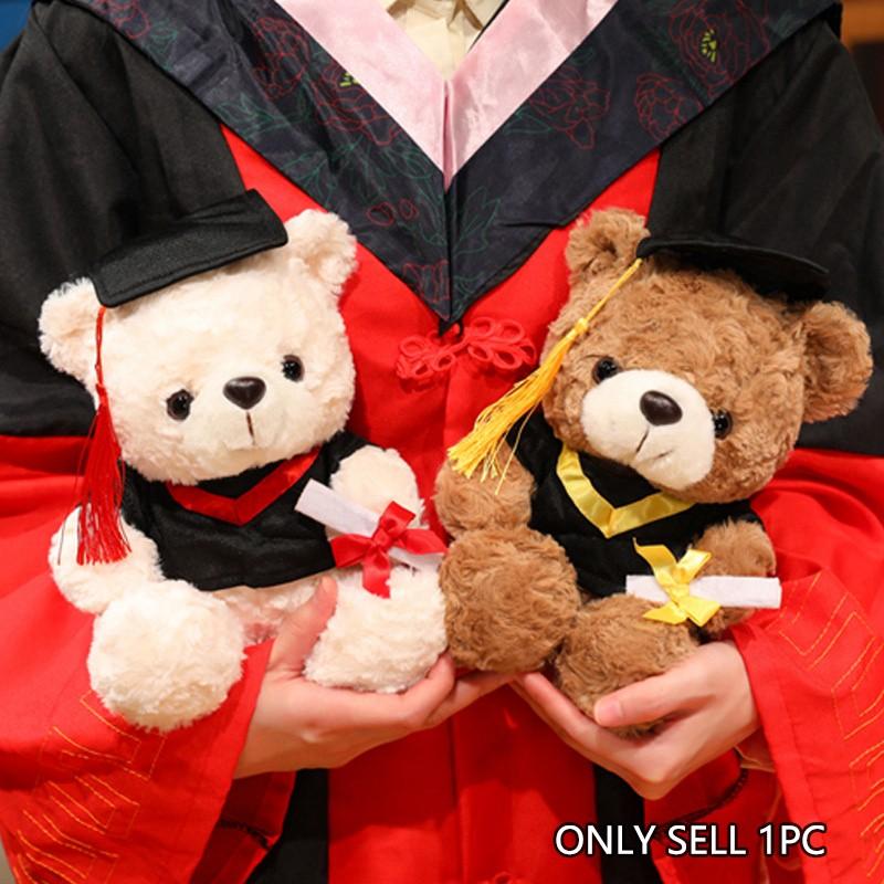 Cute Graduation Gown Teddy Bear Plush Toy, Perfect for Kids' Room Decor, Special Gifts for Christmas, Graduation, Birthday, New Year, Mother's Day