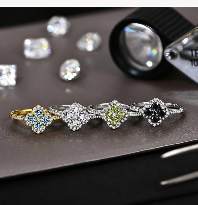 1.3ct D VVS1 Color Synthetic Moissanite Ring for Women 925 Sterling Silver Engagement Wedding Party Fine Jewelry Gift New R178