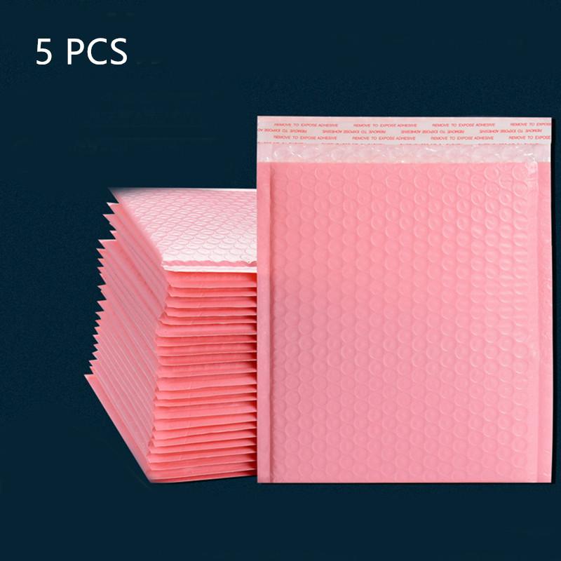 Bubble Envelope Sealing Bag, 5 Counts Bubble Mailer Gift Packaging Bag, Shockproof Durable Moisture Proof Shipping Packaging Bag, Gifting, Protection, Shipping Envelopes