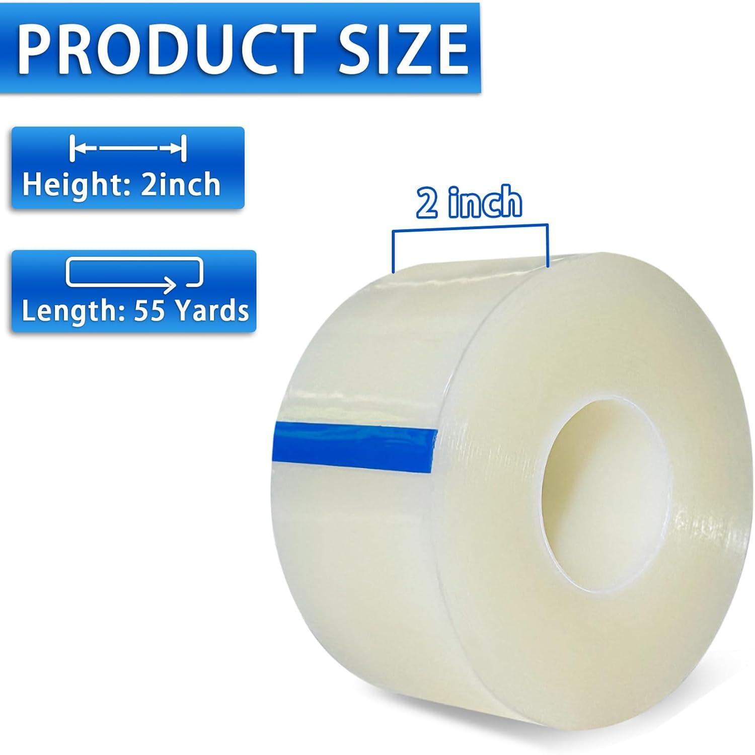 Transparent Window Weather Sealing Tape for Winter,2 Inch x 55 Yards Clear Insulation Seal Tape for Windows and Doors  Weatherproofing