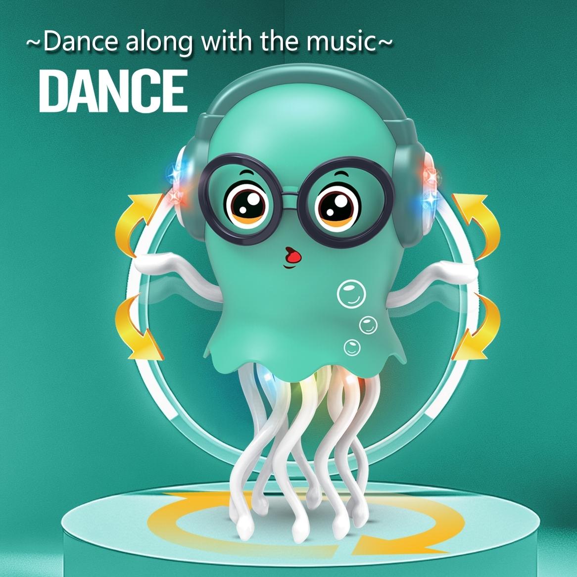 Funny Dancing Octopus Toy, Electric Induction Music Automatic Obstacle Avoidance Stress Relief Gift, Birthday Christmas Present
