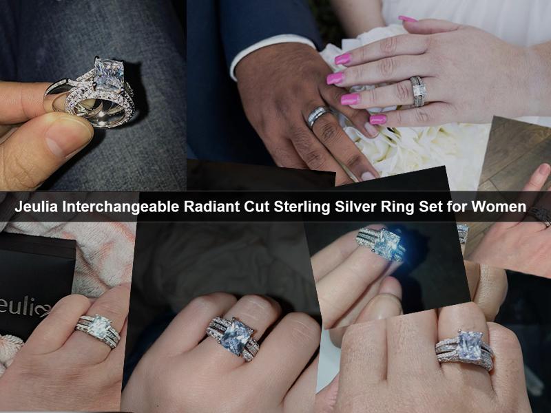 Jeulia Engagement Wedding Ring Set for Women 925 Silver 5.2 Carat Radiant Cut Cubic Zirconia Promise Anniversary Rings with Side Stones s 925 bridal ring Sterling Silver Zircon Jeulia Engagement Wedding Ring Set for Women 925 Silver 5.2 Carat Radiant Cut Cubic Zirconia Promise Anniversary Rings with Side Stones s 925 bridal ring Sterling Silver Zircon