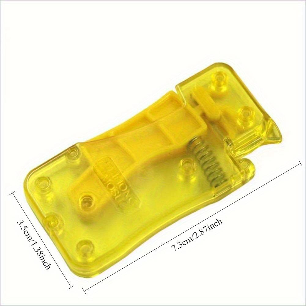 1pc Lemon Yellow Automatic Needle Threader, DIY Hand Sewing Threader, Hand Machine Stitch Insertion Sewing Tool, Household Crafts & Sewing Supplies