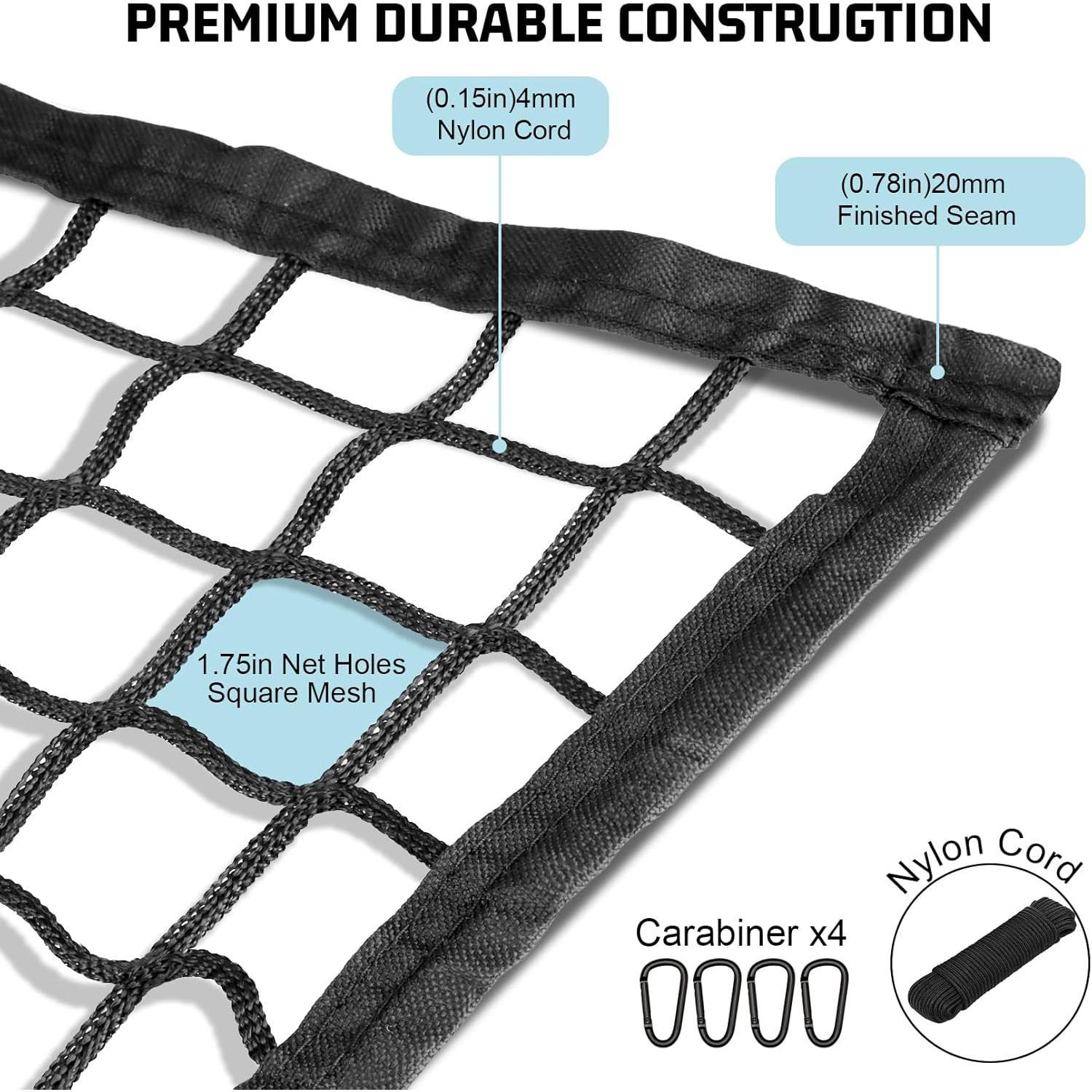 Baseball & Softball Backstop Nets, Heavy Duty  Practice Nets,  Netting Barrier,DIY Ball Net,Hitting Net for Baseball, Hockey, Soccer, LAX and