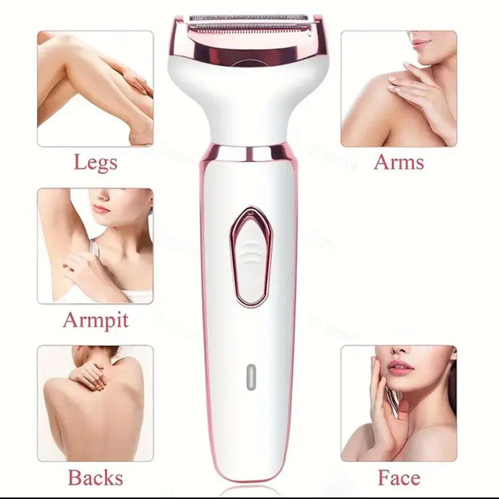4 in 1 Electric Body Hair Trimmer, 1 Set Portable USB Rechargeable Hair Removal Tool for Face, Nose, Underarm, Eyebrow, Leg and Body