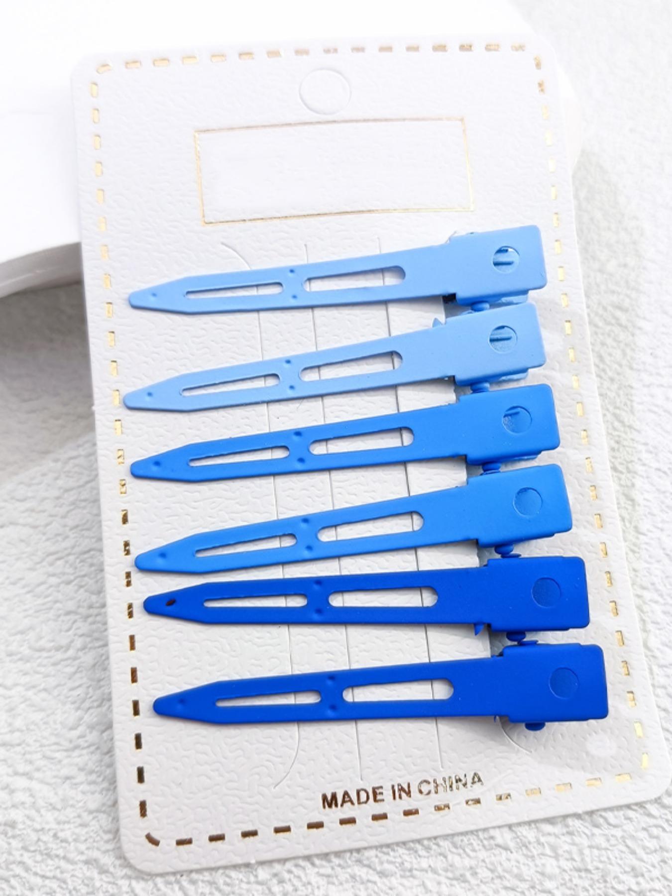 1 Pack 6 Pcs 5.5cm Hollow Point Metal Duckbill Clips, Ideal for Bangs Wavy Hair and Side Part, Perfect Daily Wear Gift for Mother's Day