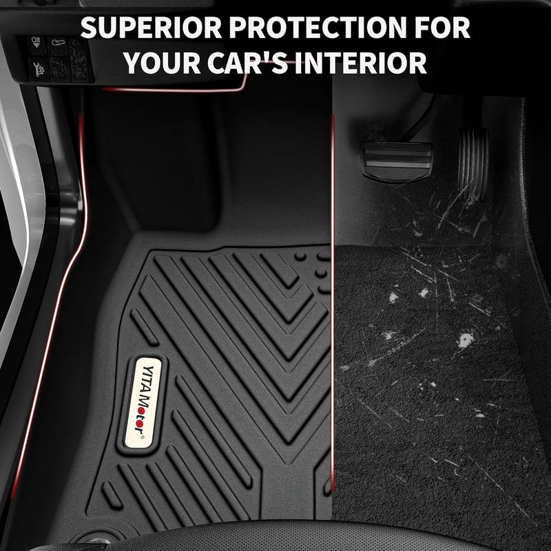 OEDRO Floor Mats Compatible with 2012-2016 Ford F-250/F-350/F-450 SuperCrew/Crew Cab, Custom Fit 1 st & 2nd Seat 2 Row FloorLiner Set Black car mat Truck Accessories
