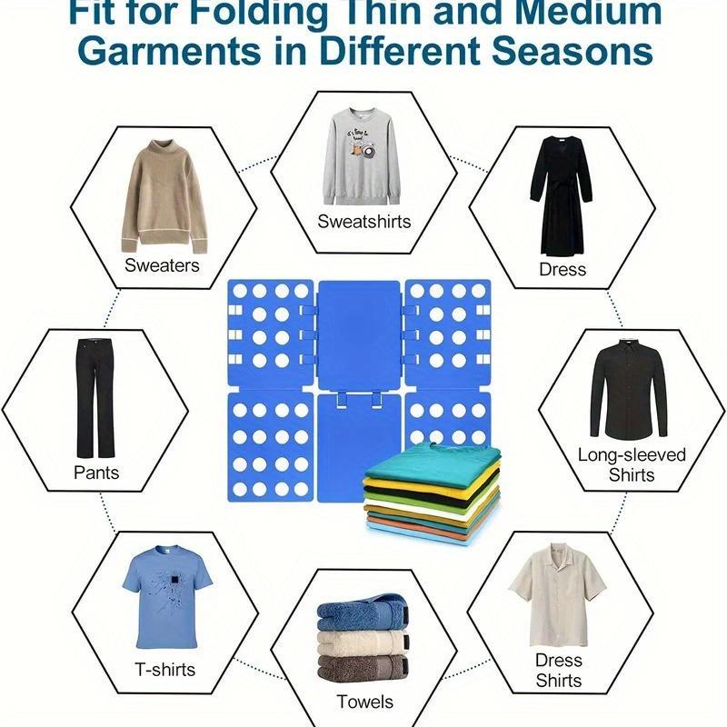 Adjustable Plastic Clothes Folding Board, Quick Home Storage Laundry Organizer, Shirt Folder with Multiple Holes, Multi-Functional, Laundry Room, Laundry Products