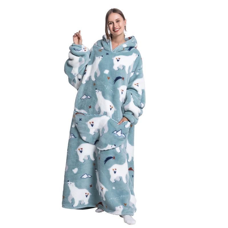 Oversized Hoodie Blanket for Women Adults Oversized Wearable Hooded Sweatshirt Pullover, Wearable Blanket Hoodie Super Soft Warm Cosy Sweatshirt with Big Pocket, Cozy Hooded Blanket, Christmas Gift Valentine's Day gift,Christmas Gifts For GF