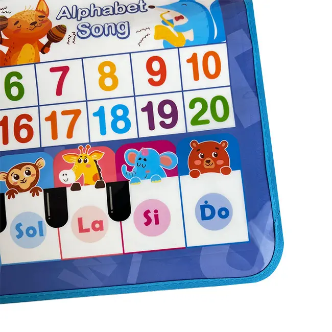 Product Introduction of Bilingual Talking Wall Chart for Kids – English & Spanish Learning Poster with Songs, ABCs, Numbers, Animal words & Piano – Interactive Educational Toy for Toddlers 1-6 – No Screen, Battery Powered classroom use Alphabet Preschool 11