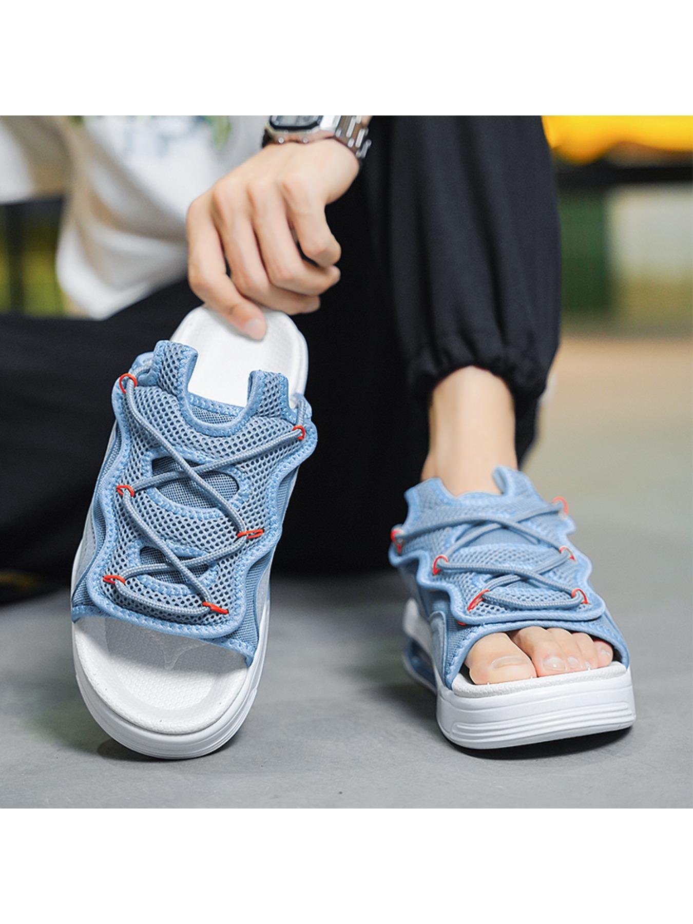 Summer thickened sandwich bottom slippers, fabric breathable sandals, fashion slippers men 's slippers