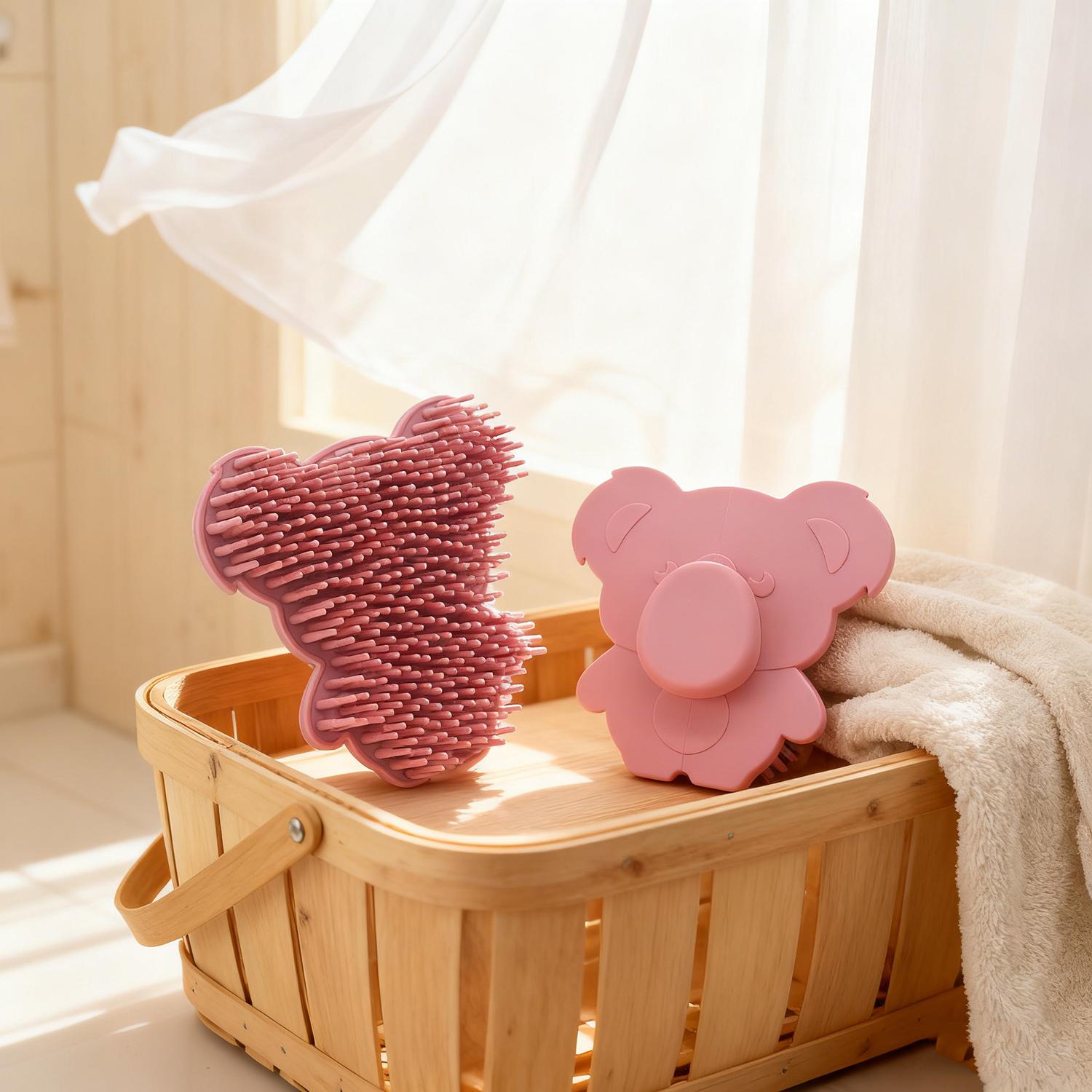 Baby Silicone Bath Brush, Shower Brush, Sensory Integration Touch Brush, Infant Massage Hairbrush, Baby Care Essentials