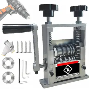 Manual Wire Stripper Machine,Drill  Hand Crank Wire Stripper Tool With 6 Channels and 5 ,Wire Stripping Tool for 0.06"-0.65" Scrap Wire,Scrapping Copper Wire Peeler Machine (Silvery)