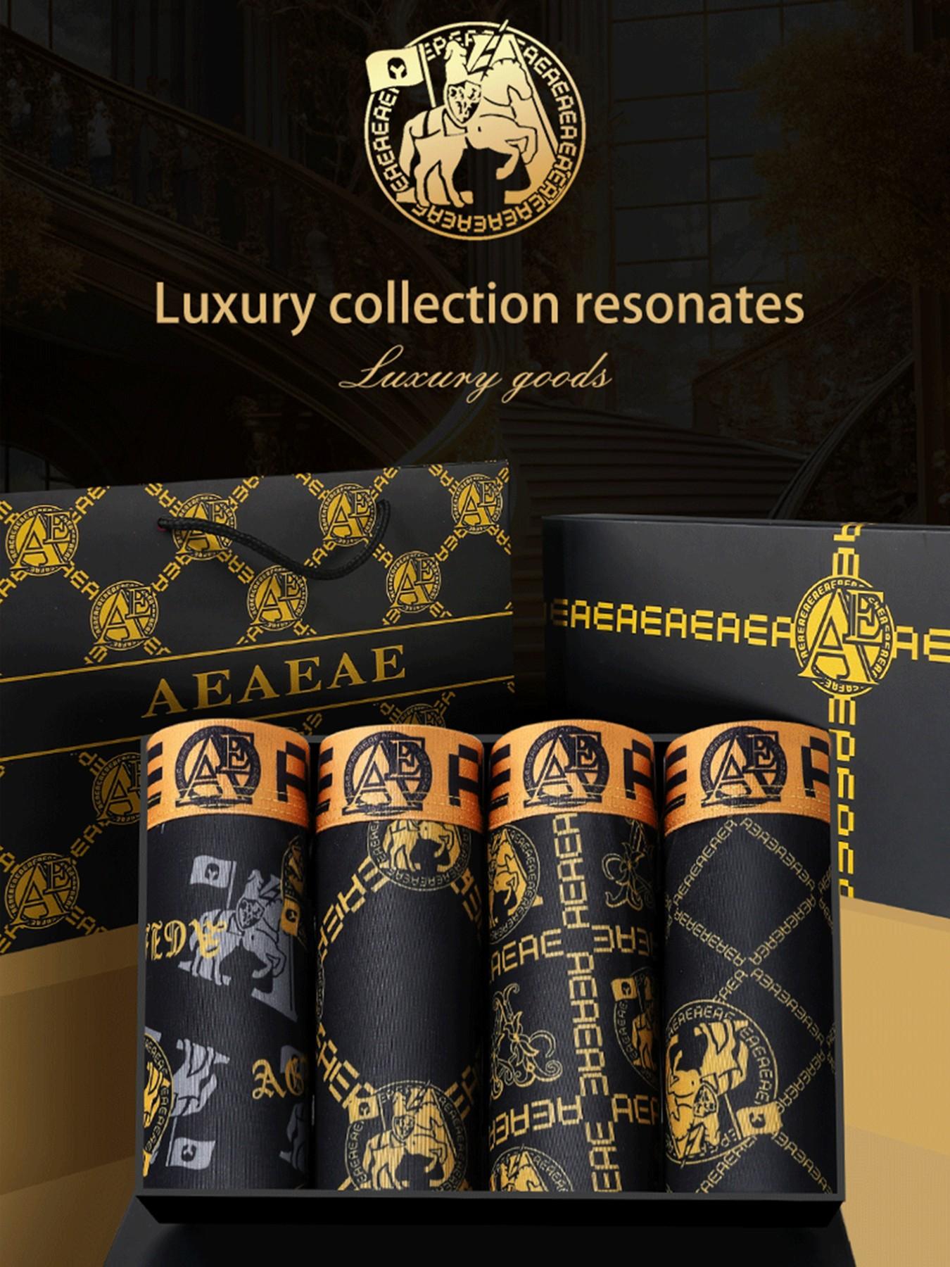 Men's Ice Silk Cool Briefs, Luxury High-End Graphene Inner Panties, Comfortable Soft Stretchy Fitted Four Corner Shorts, Random Geometric Paisley Patterns, Undergarments