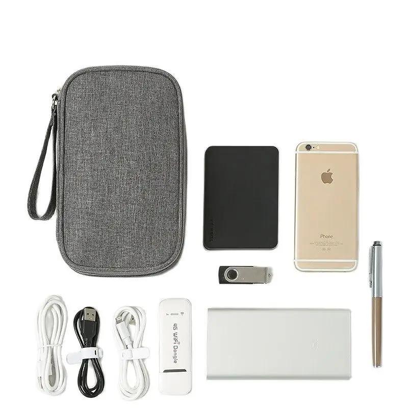Travel Portable Digital Product Storage Bag Multi-grids USB Data Cable Organizer Office Headset Charging Treasure Box Bag