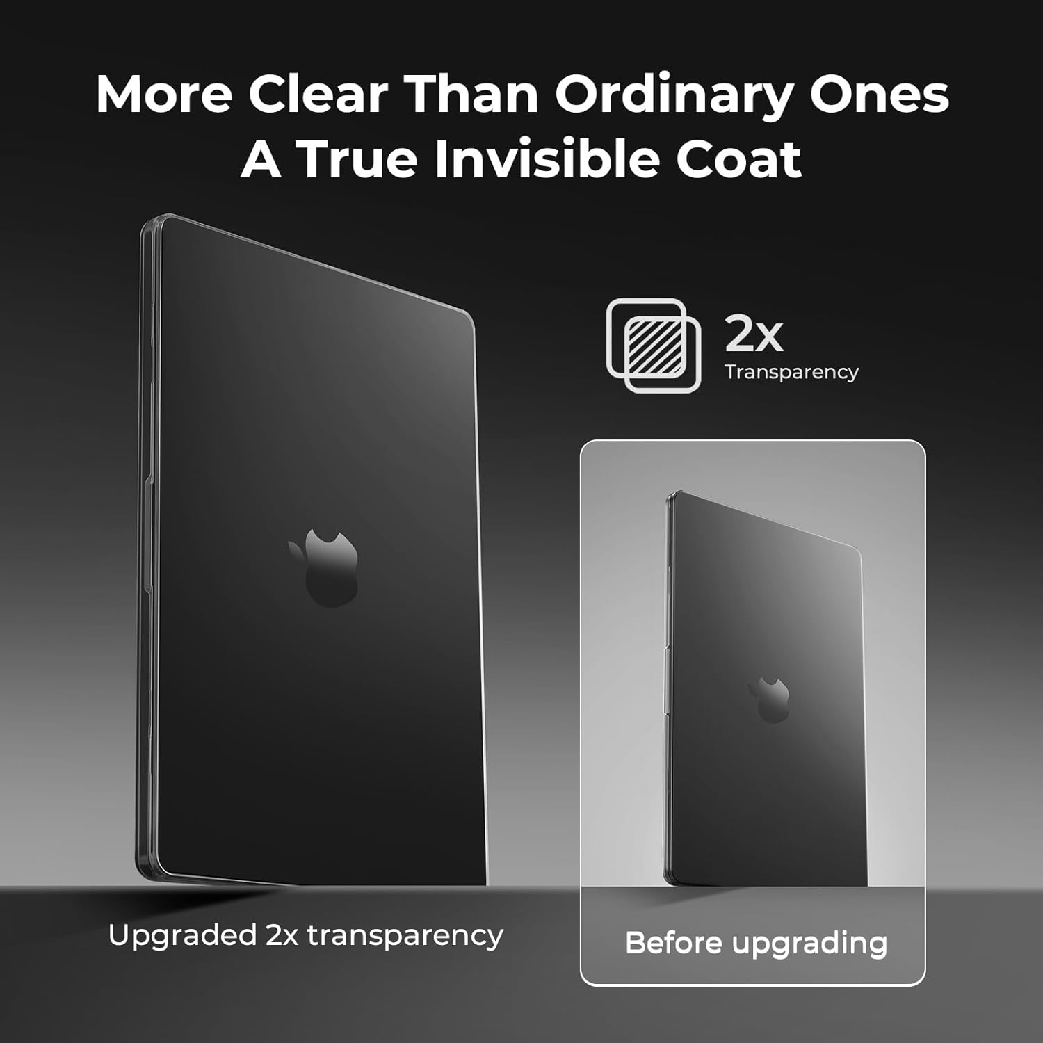 Fashion Anti-Scratch Hard Shell Case for Macbook Pro & Air, Transparent Tsa Standard Design, Durable Protection, Non-Slip Feet, Lightweight Plastic