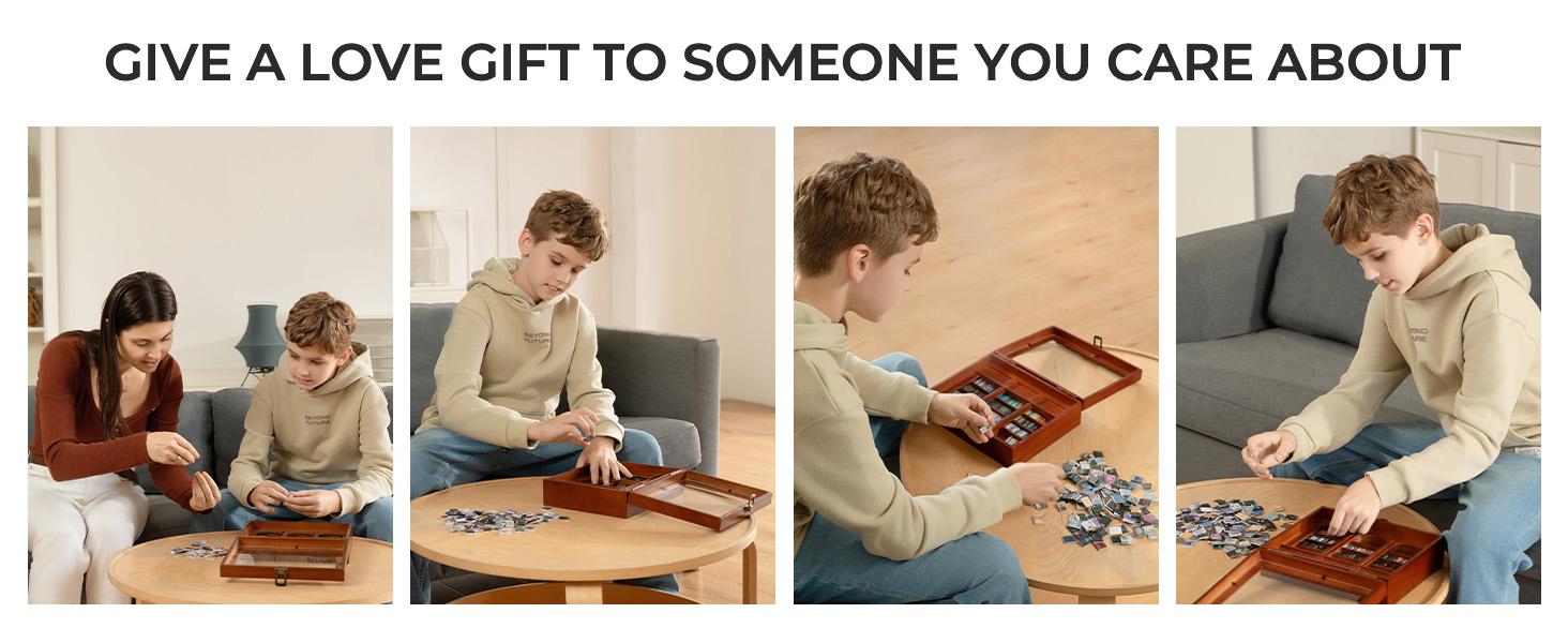 Anxiety Bookshelf | Miniature Book Matchbox Display Cabinet, Wooden Creative Ornaments, Stress-Relieving Gifts for Family and Friends